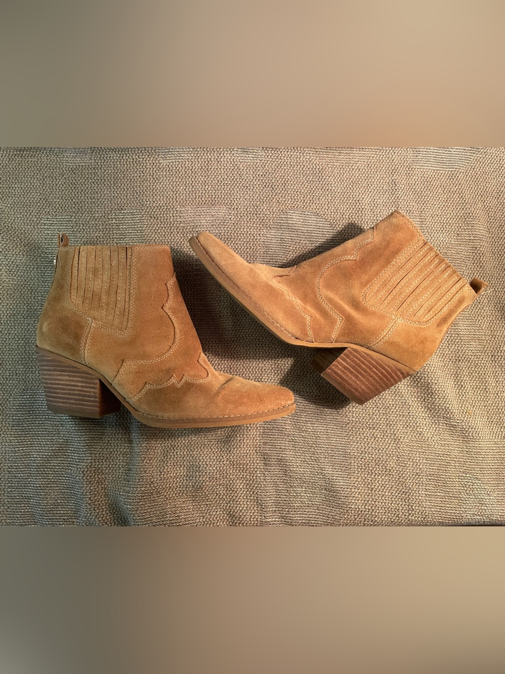 Sam Edelman Winona Suede Ankle Booties in Tan